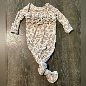 Leopard Print Newborn Gown